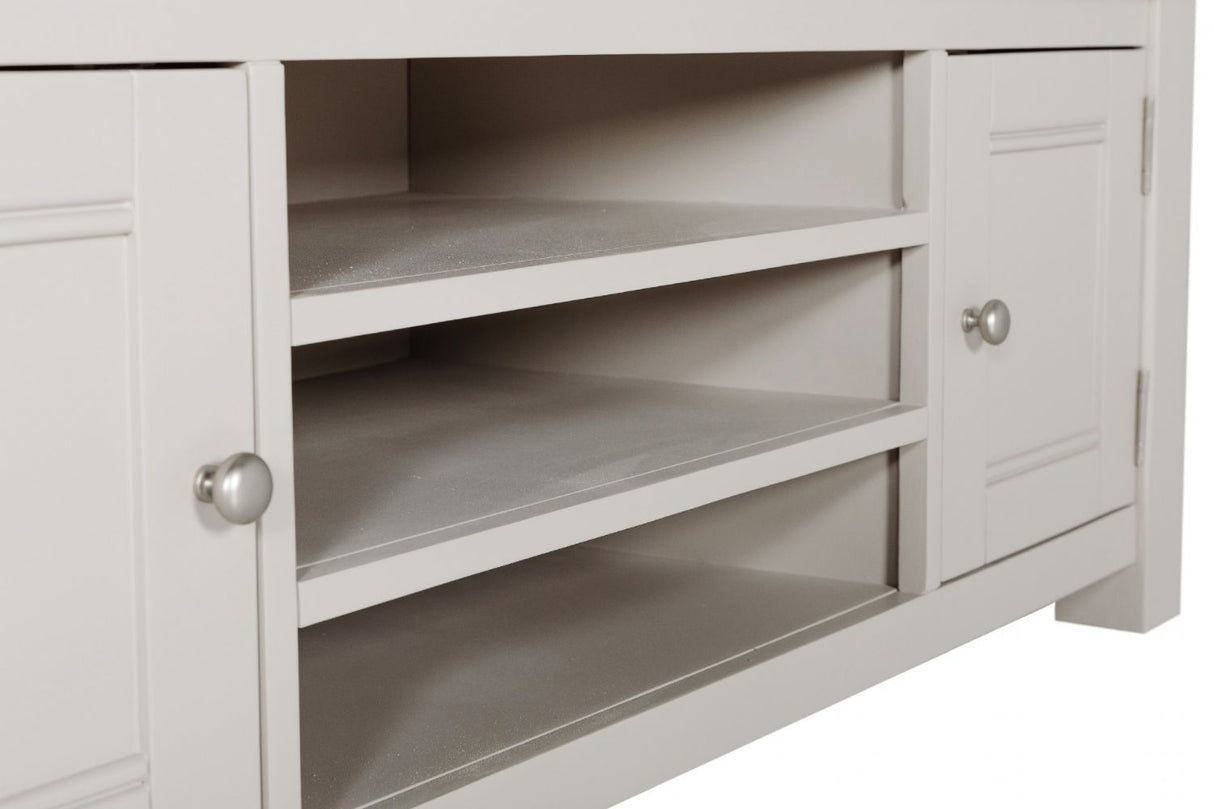 Taupe Wooden Large 2 Door Media TV Entertainment Unit