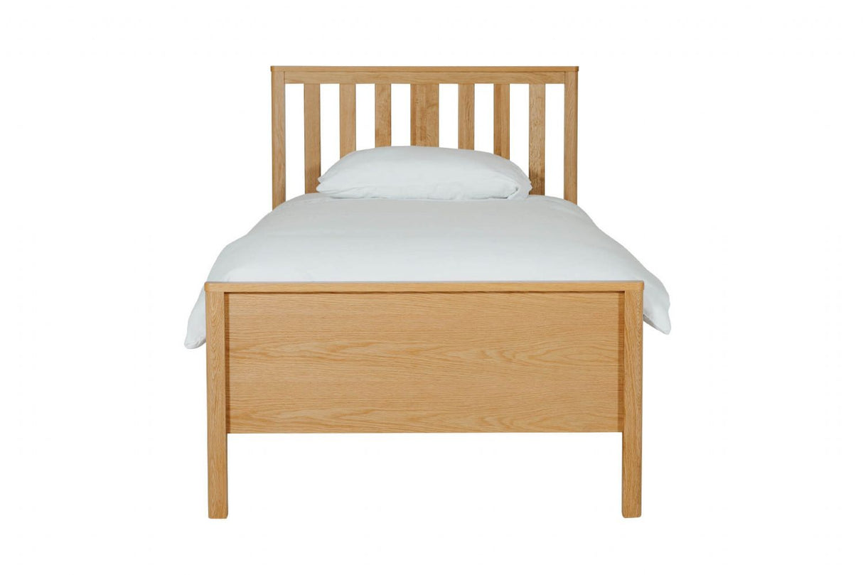Natural Oak Single 3ft Low Footend Bed