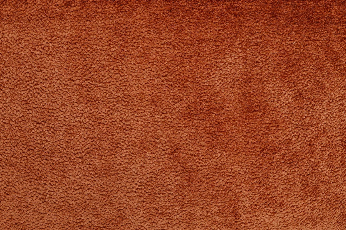 Rust Textured Fabric Swivel Accent Chair with Padded Seat