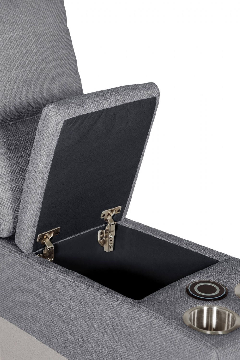 Russo Console Sectional (with usb charger) Charcoal