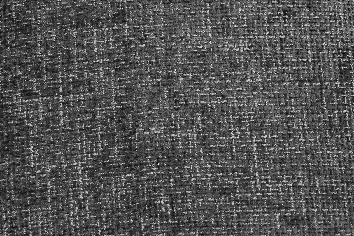 Dark Grey Fabric Padded Dining Chair with Wooden Legs