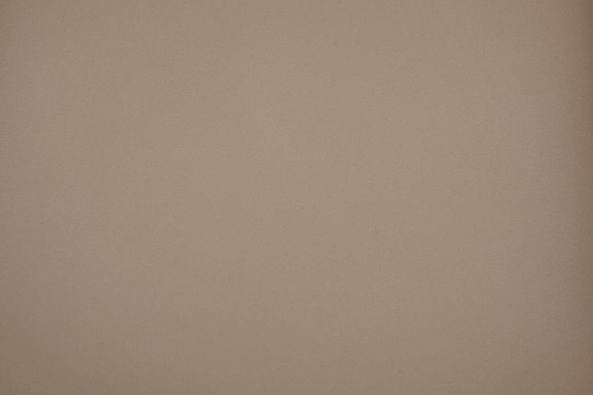 Mocha Fabric and Leather Dining Chair with Brushed Metal Legs