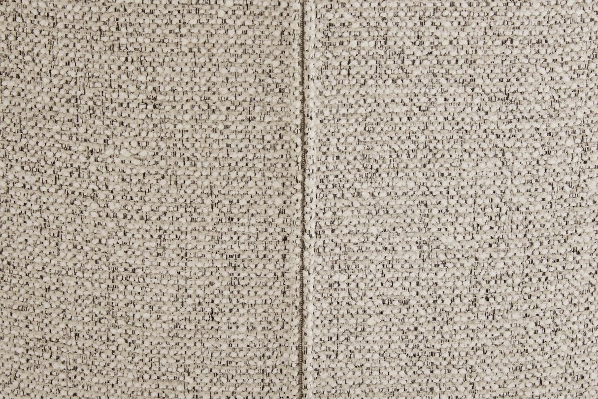 Mocha Fabric and Leather Dining Chair with Brushed Metal Legs