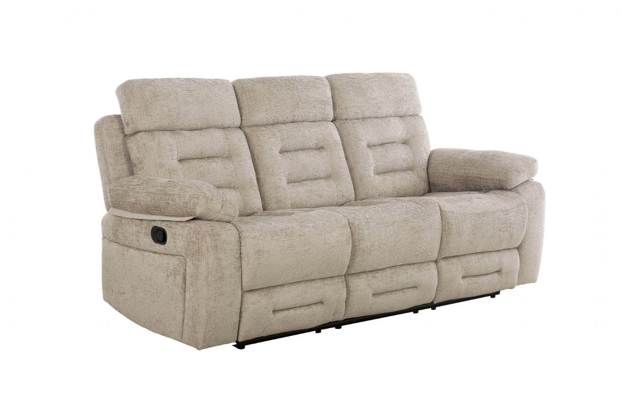 Wilbur 3 Seater Manual Recliner Latte