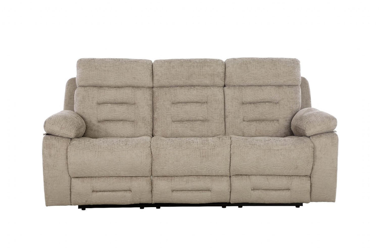 Wilbur 3 Seater Manual Recliner Latte