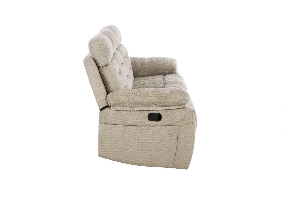 Wilbur 3 Seater Manual Recliner Latte