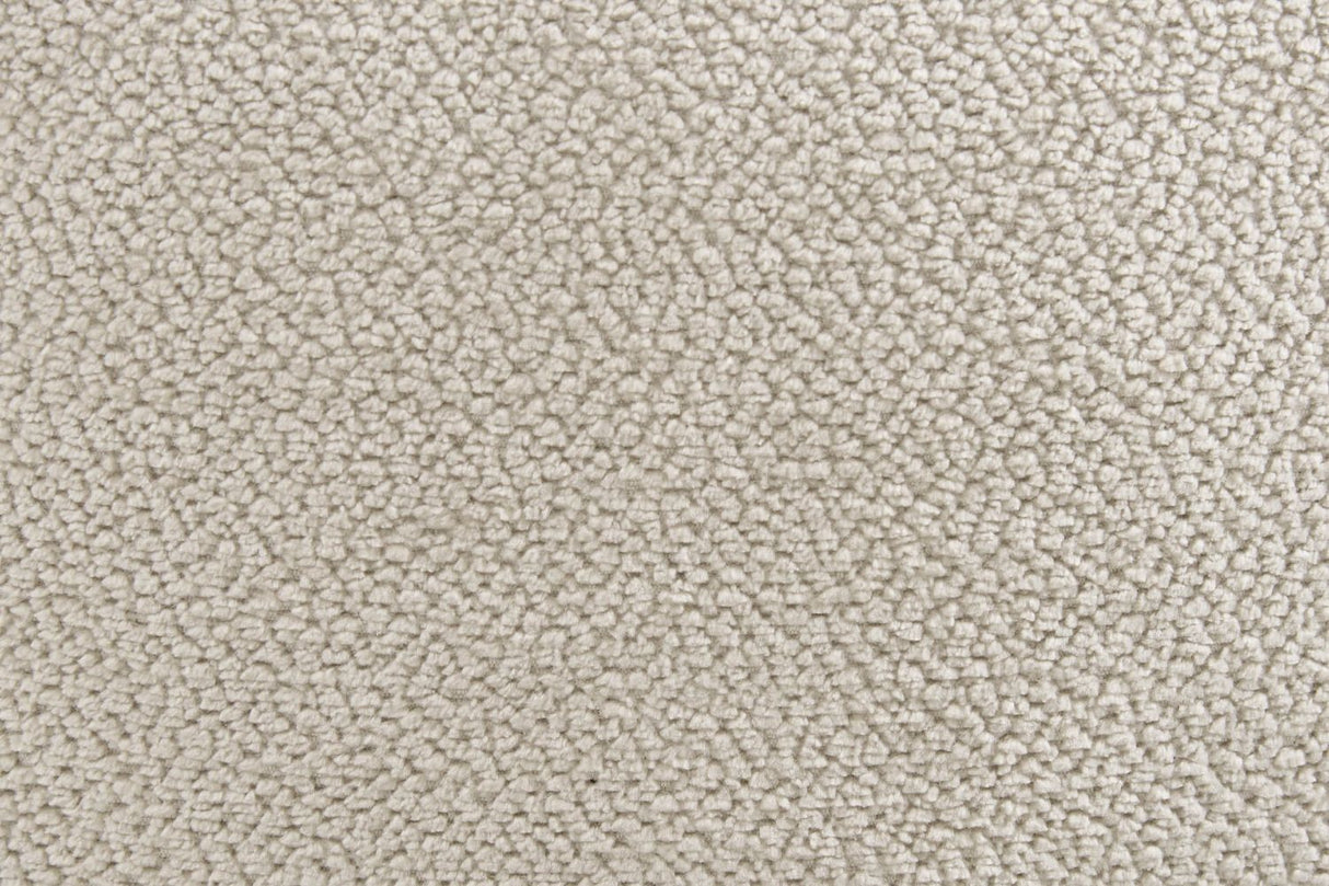 Beige Fabric Upholstered Swivel Dining Chair with Powder Coated Legs