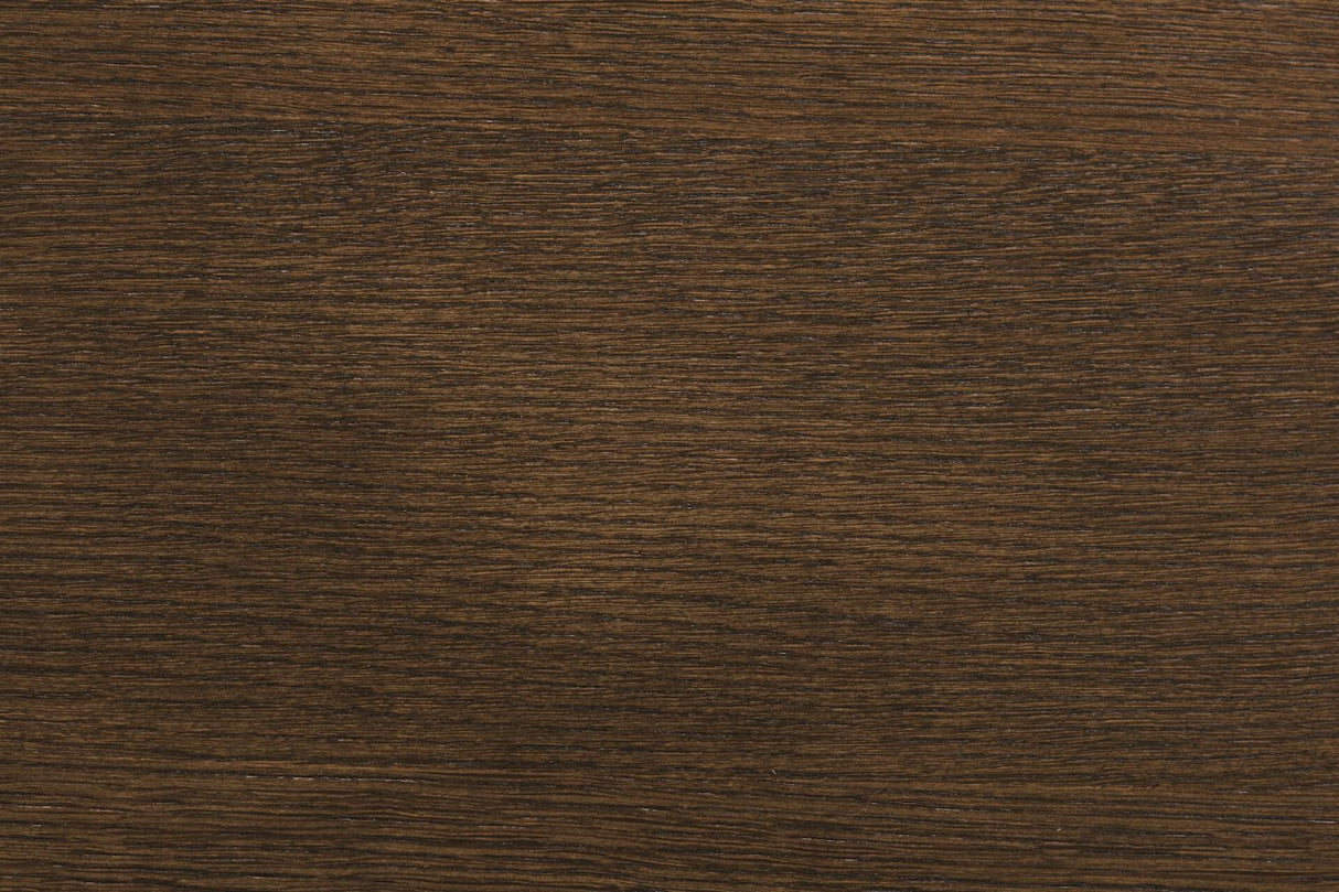 Brown Smoked Oak 2 Door TV Media Unit Black Metal Legs