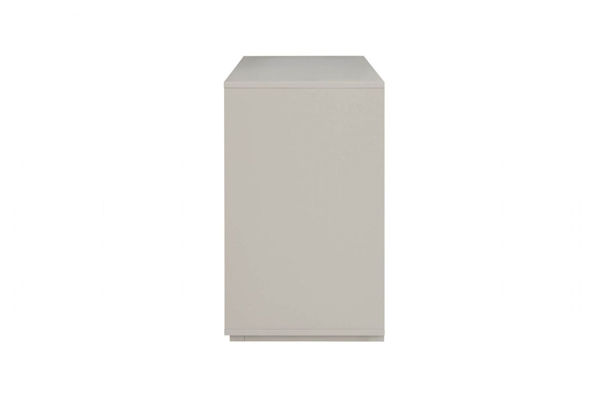Grey Gloss Finish Wooden Chest of 3 Drawers