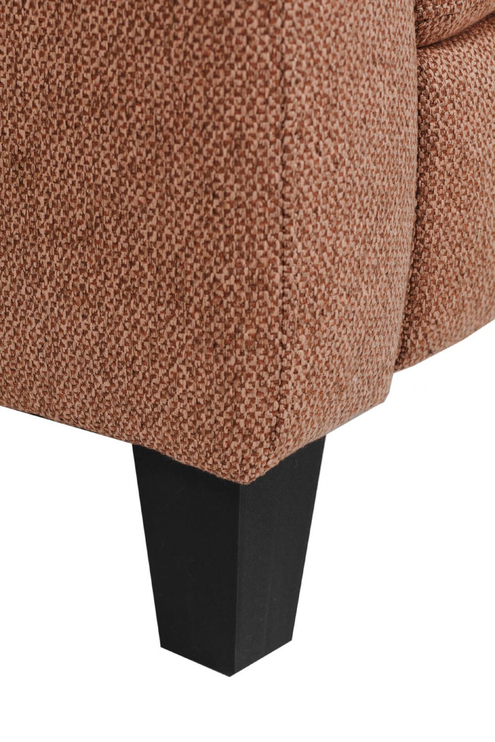 Rust Polyester Recliner Chair with Pushback Seat