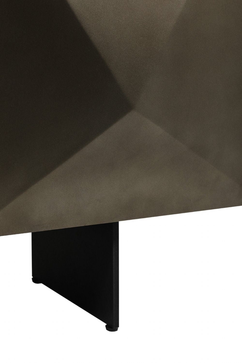 Brown Geometric Designed 3 Door Wide Sideboard