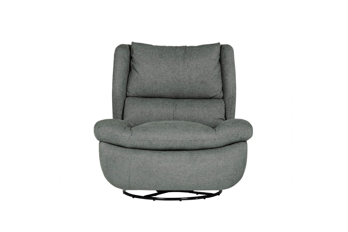 Sage Green Fabric Electric Reclining Swivel Glider Chair