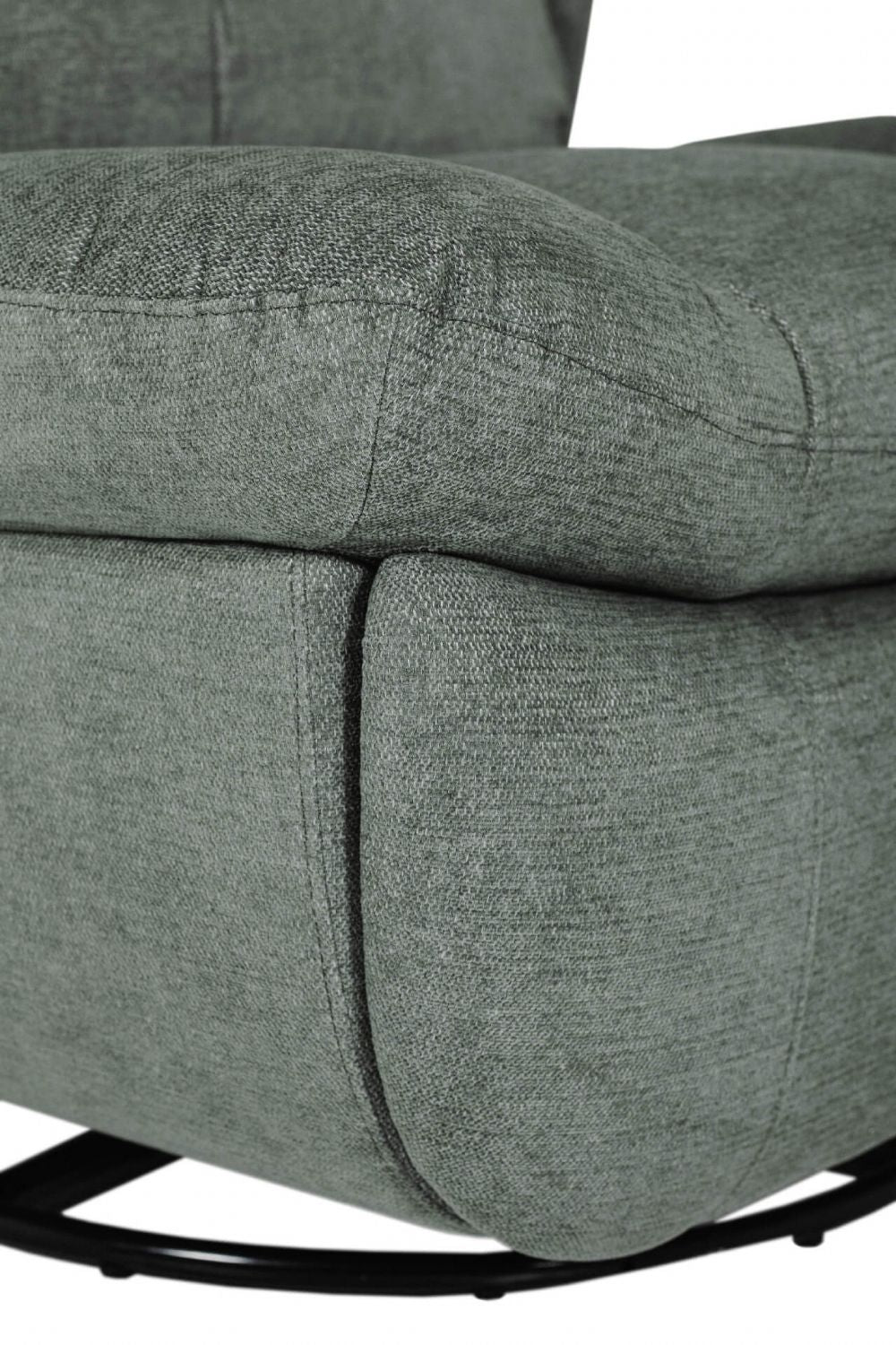 Sage Green Fabric Electric Reclining Swivel Glider Chair