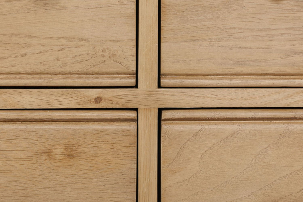 Natural Oak Wide Dressing Chest of 6 Drawers