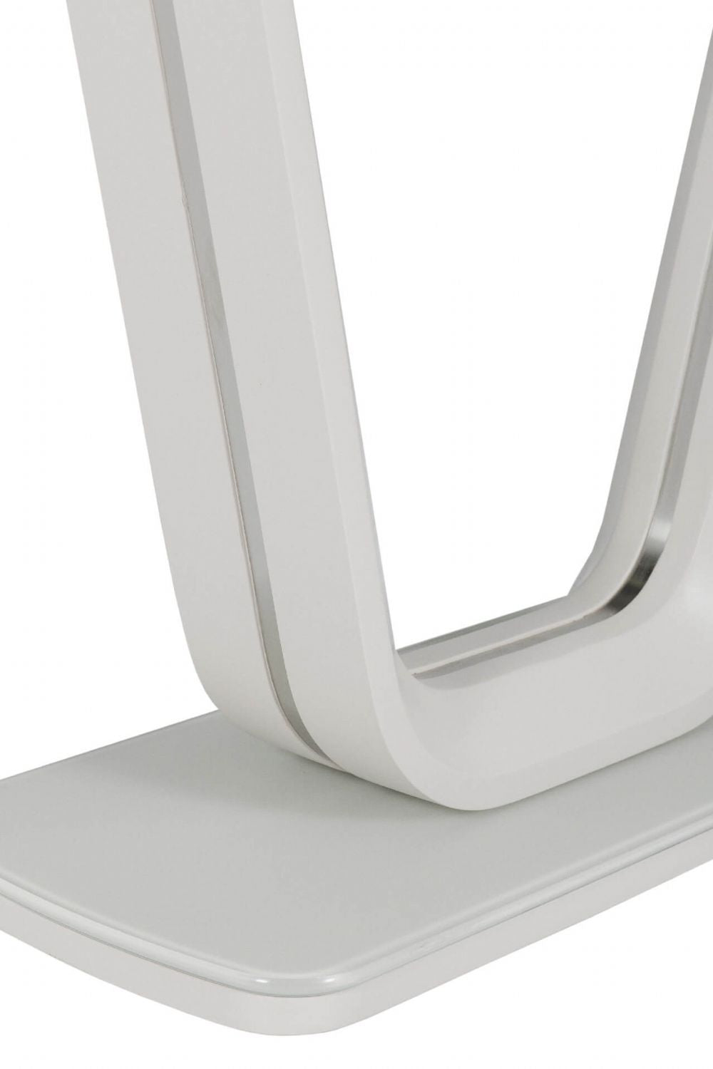 Putty Wooden Console Table Glass Top