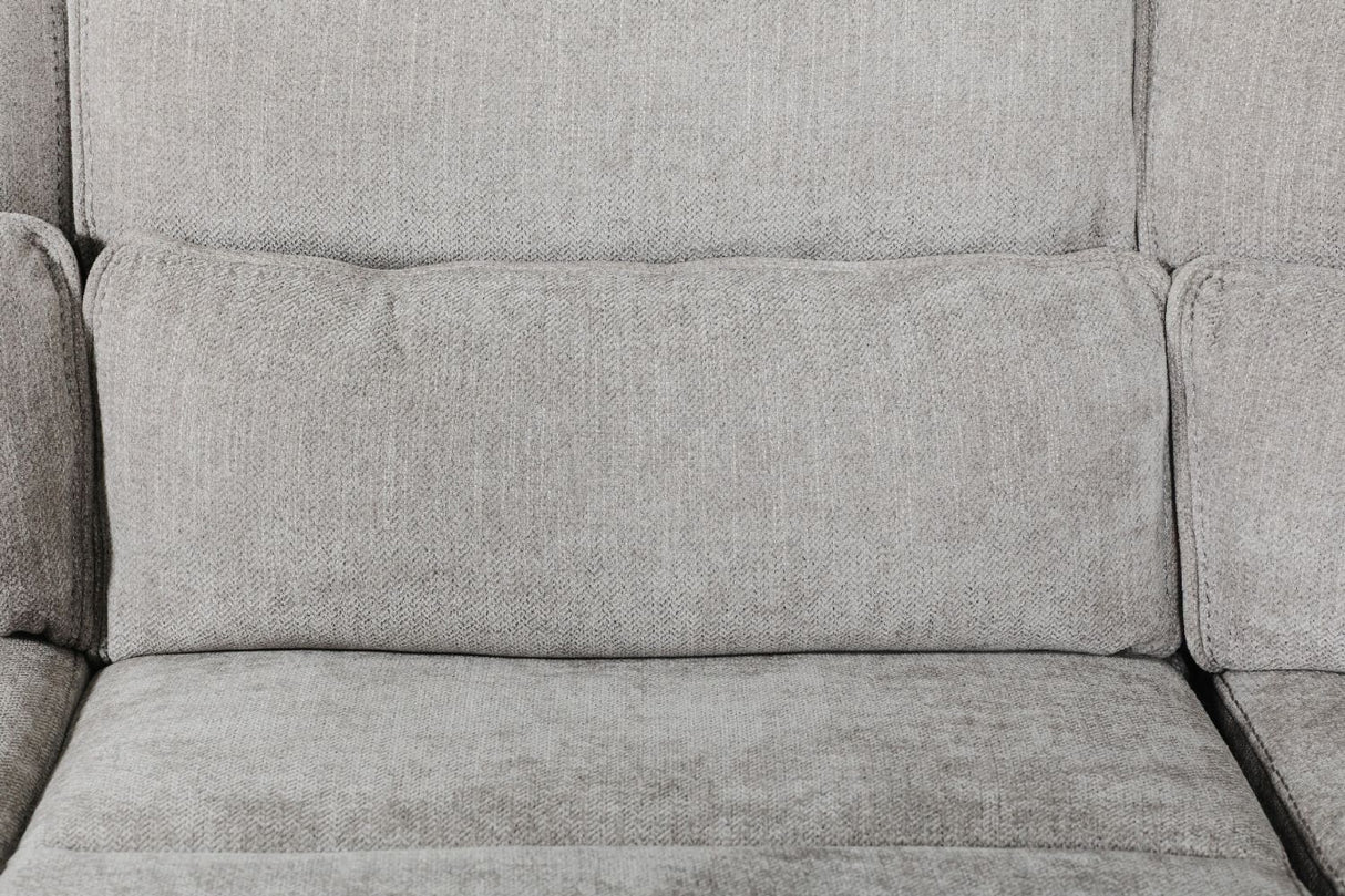 Grey Fabric 3 Seater Manual Recliner Sofa Wireless Charging