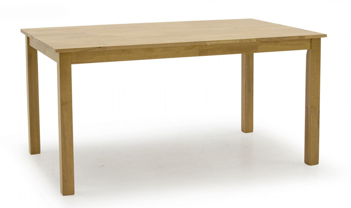 Natural Solid Rubberwood 120cm Rectangular Dining Table