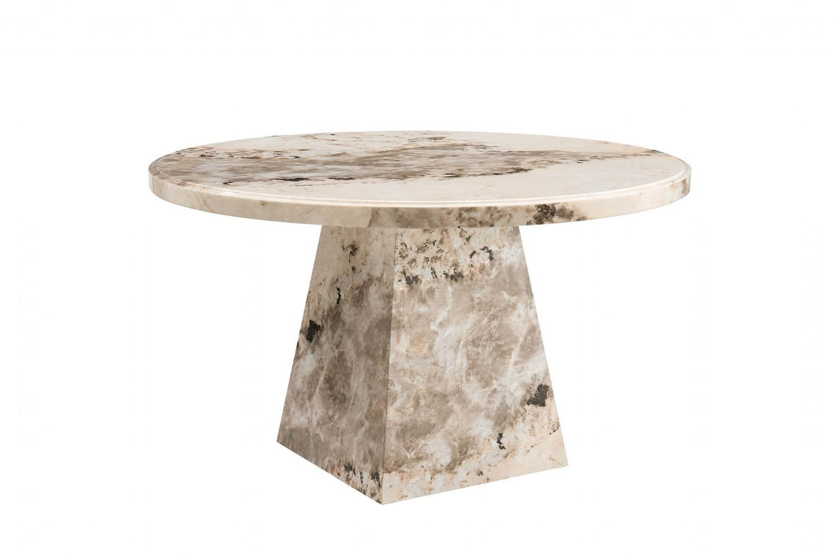 Artemis Round Dining Table 1300 Mottled Mocha