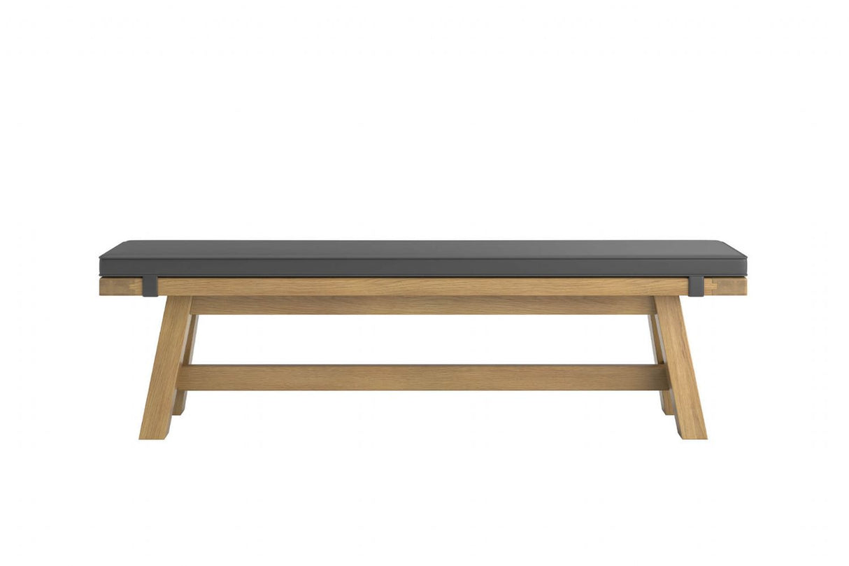 Delaney Dining Bench PU Cushion Grey