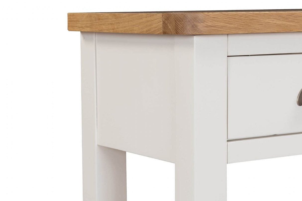 Cashmere Wooden 2 Drawer Console Table Oak Top