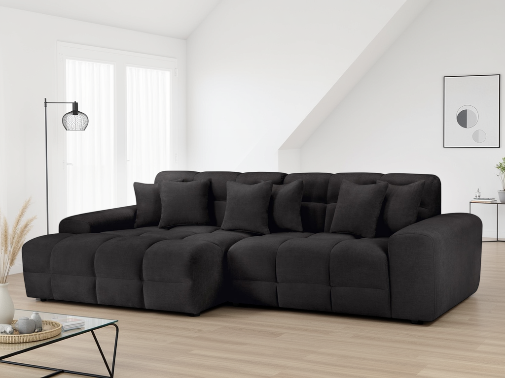 Jacob Sofa Black Left Hand Facing Corner - Ready2Go Furniture