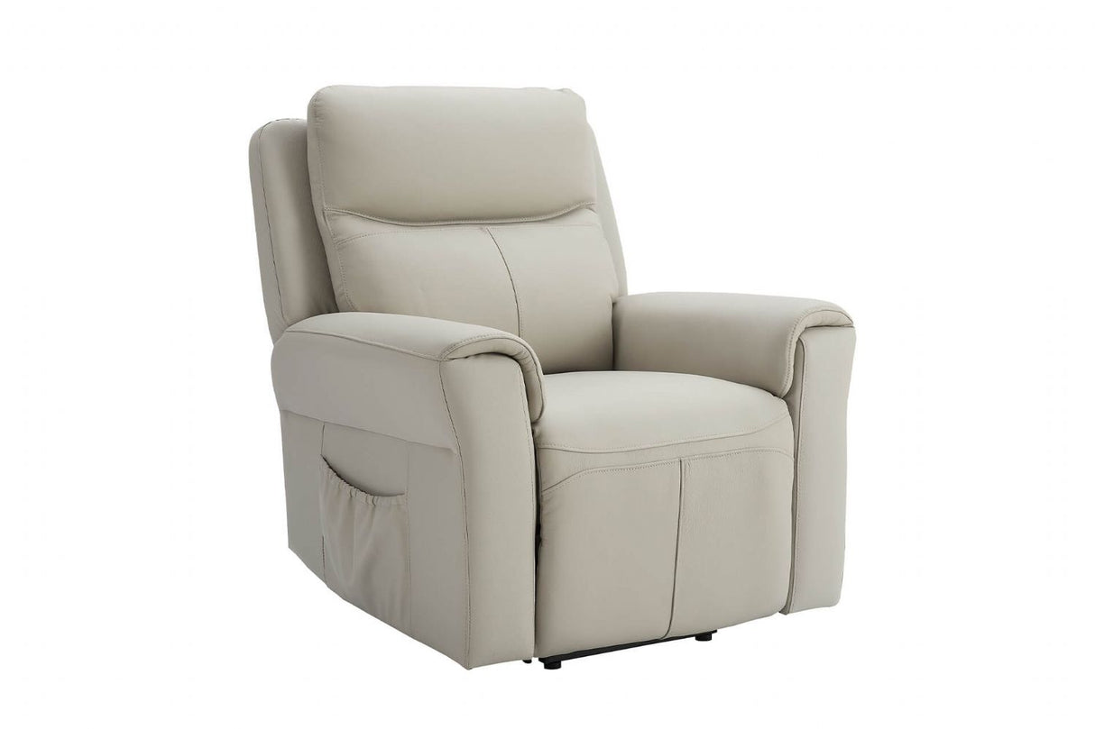 Stone Leather Lift and Rise Dual Motor Electric Recliner