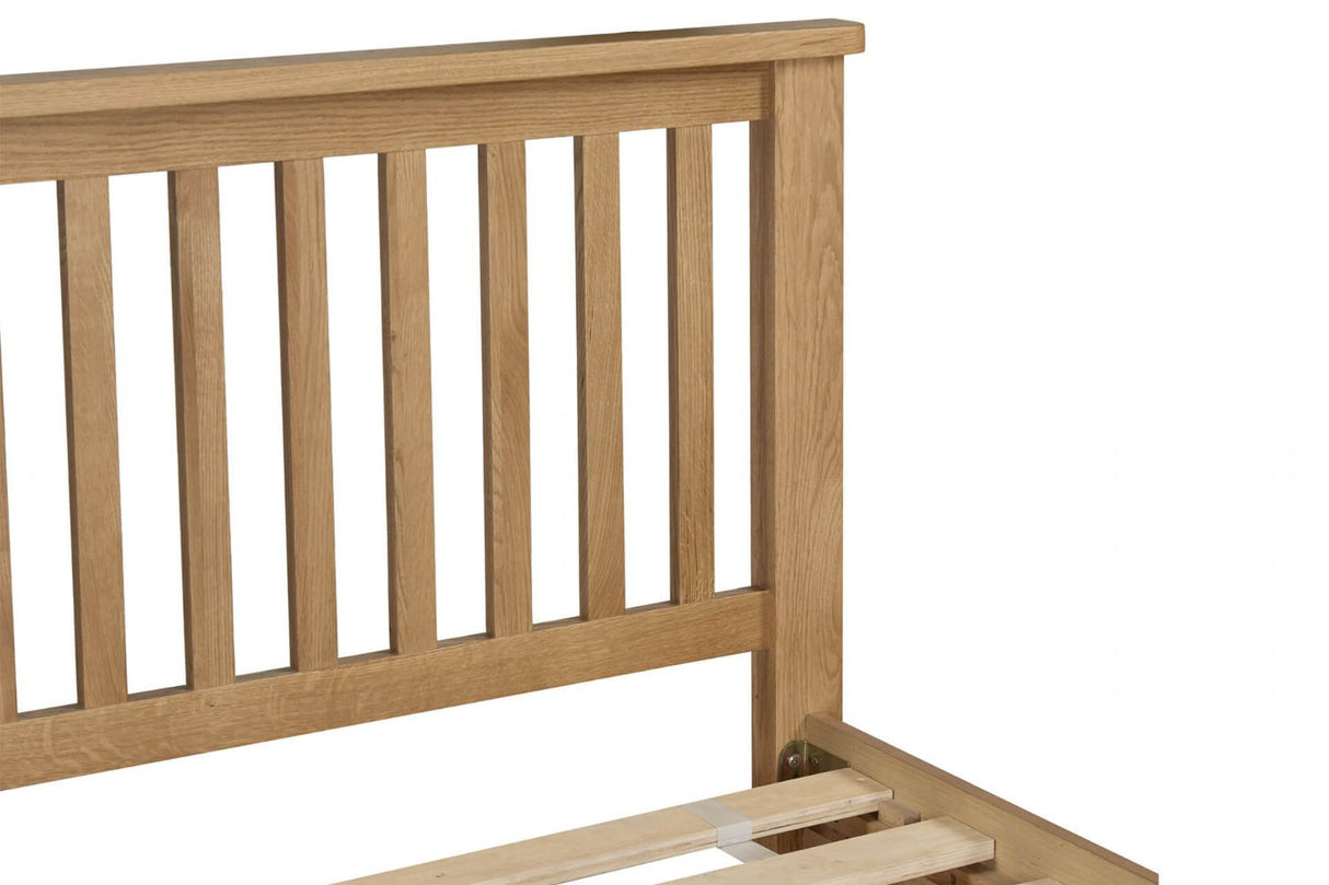 Natural Oak 3ft Single Bed with Shaker Legs