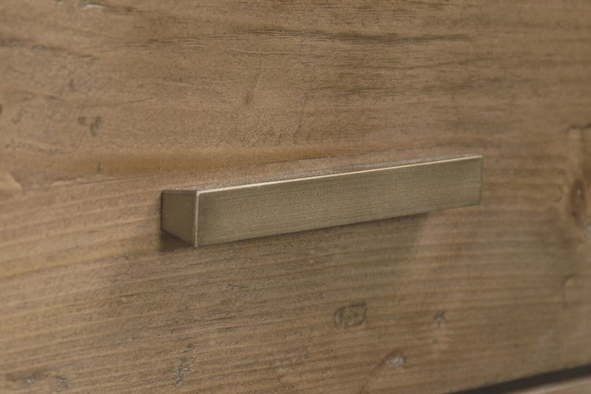 Rustic Pine Wood 1 Drawer Bedside Table