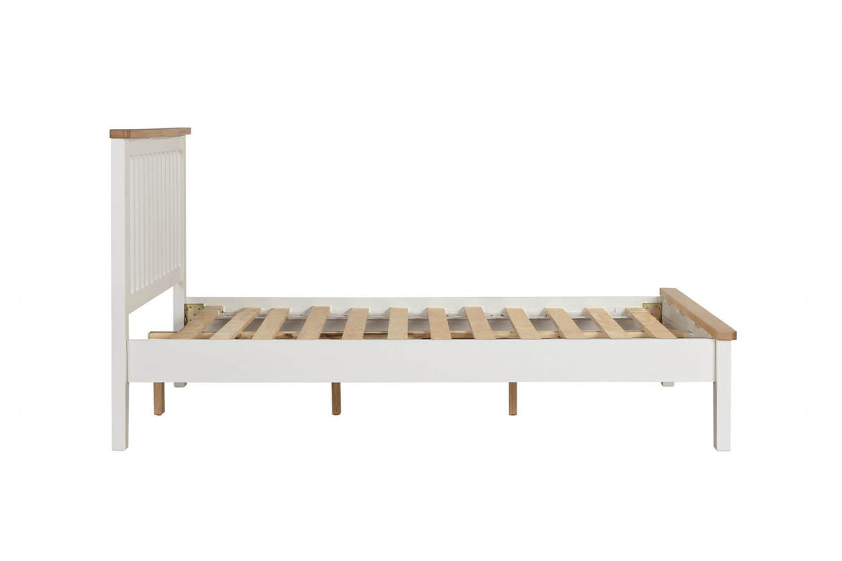 Cashmere Wooden Oak Trimmed King Size Bed Shaker Style Legs