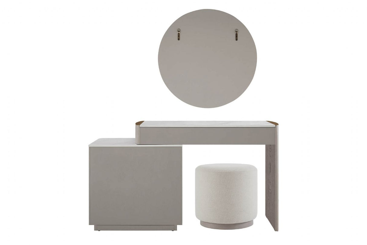 Mondello Dressing Table with Chest 5 Drawer Washed Oak