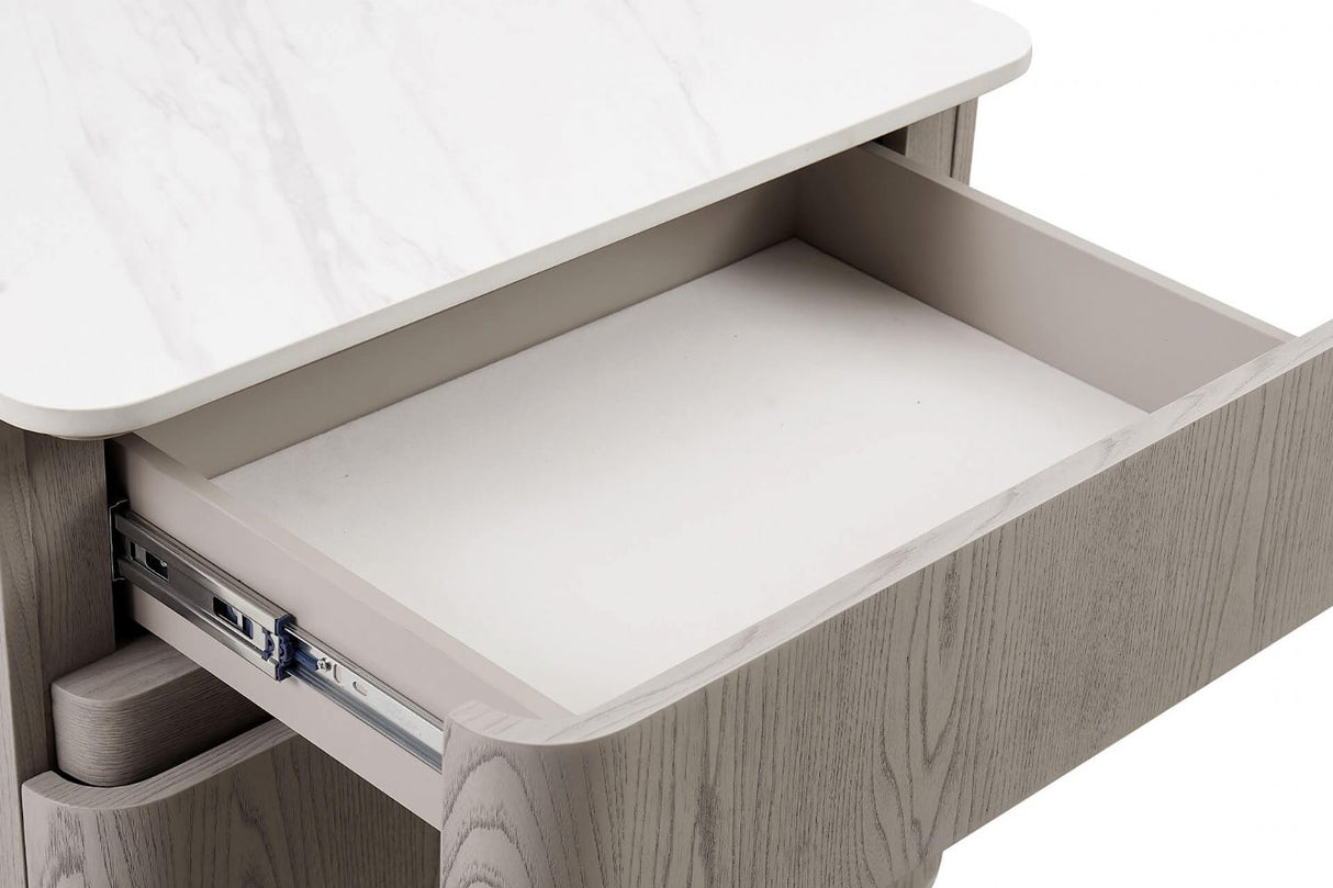 Mondello Dressing Table with Chest 5 Drawer Washed Oak