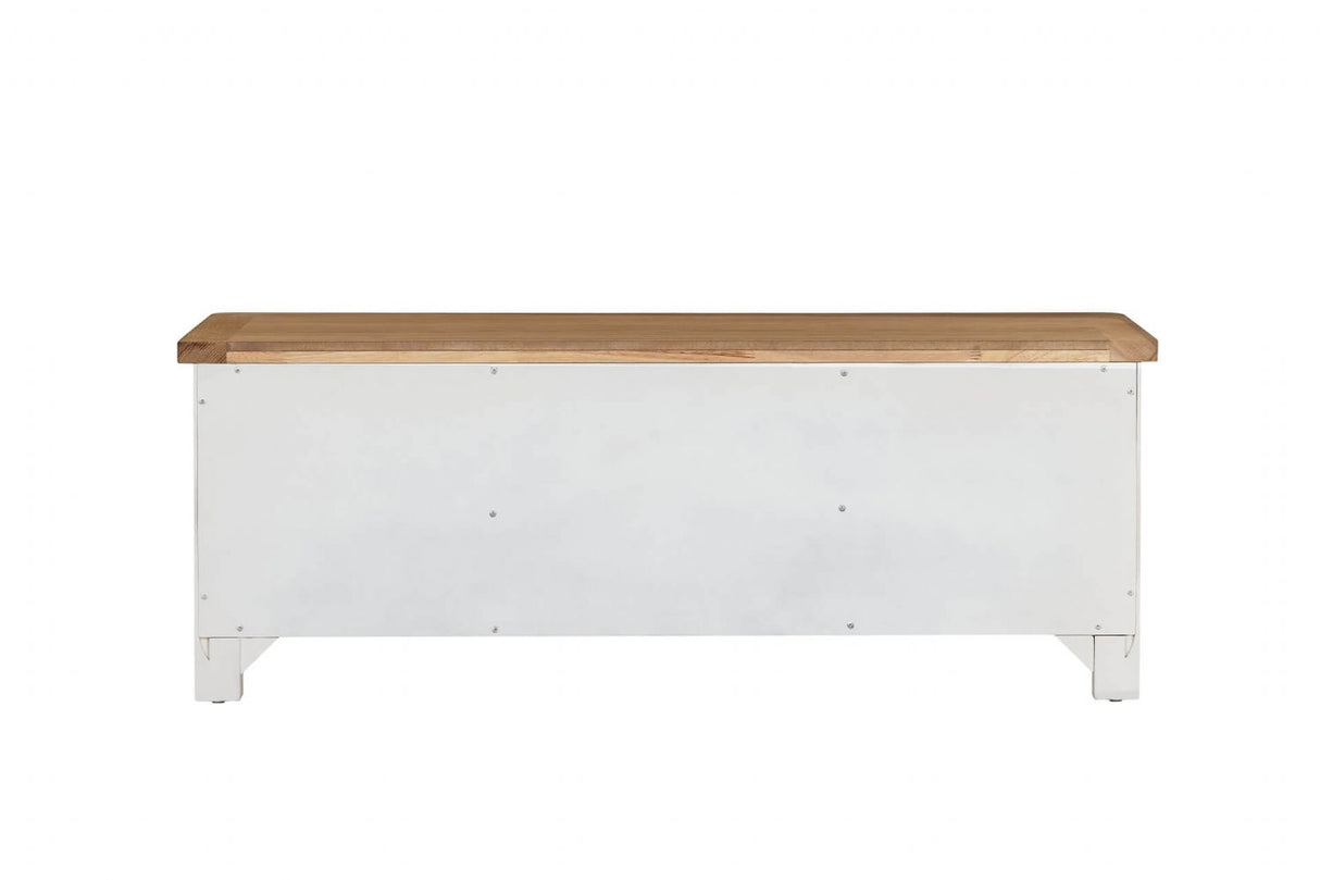 Cashmere Wooden 2 Door Large TV Unit Oak Top