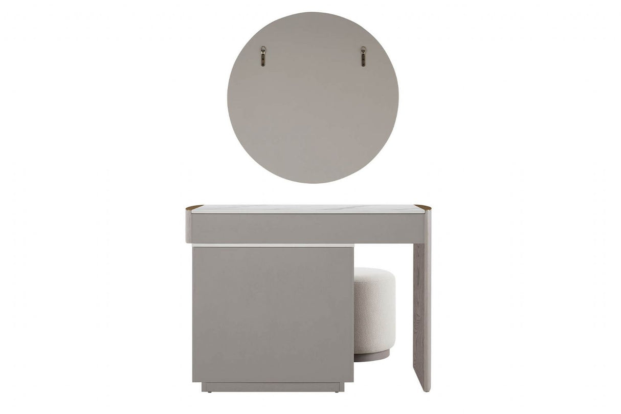 Mondello Dressing Table with Chest 5 Drawer Washed Oak