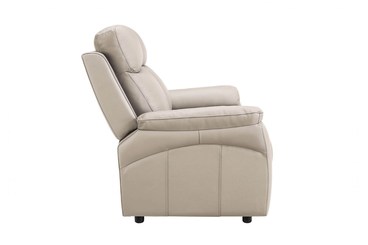 Cashmere Leather Single Seater Sofa with Padded Armrests