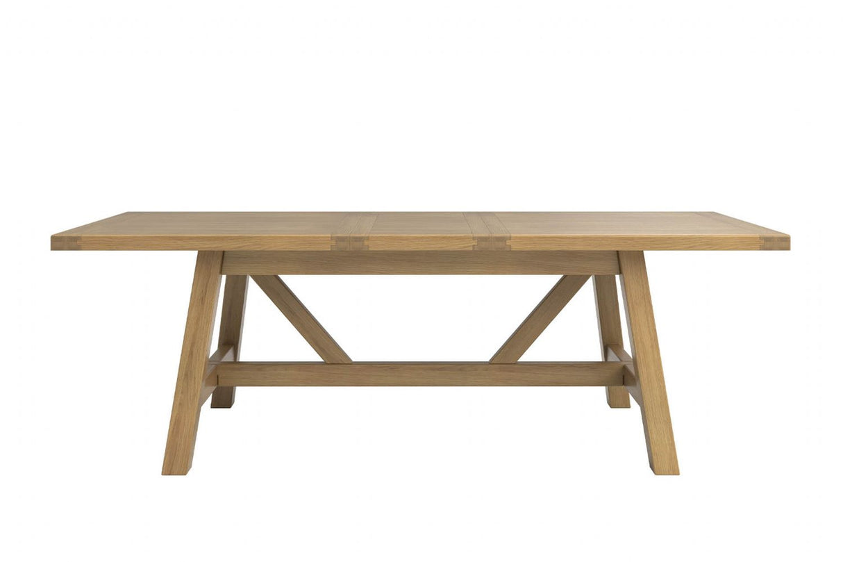 Natural Washed Oak Large Extending Dining Table 190 to 235cm