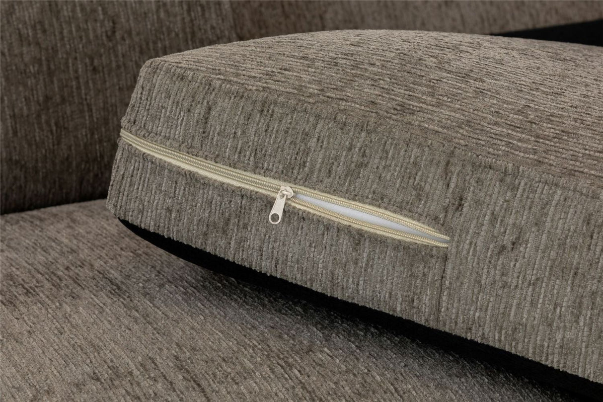 Mocha Chenille Fabric Standard Back 2 Seater Sofa