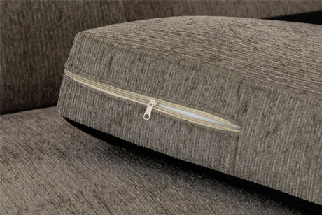 Mocha Chenille Fabric Standard Back 2 Seater Sofa