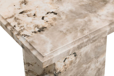 Mocha Gloss Finish Marble Square Lamp Table