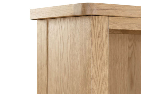 Natural Oak Tall Bookcase with Open Shelves