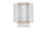 Cashmere Wooden 2 Door 2 Drawer Double Wardrobe Oak Top