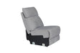 Greige Fabric Armless Sectional Modular Seat