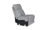 Greige Fabric Armless Sectional Modular Seat