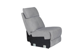 Greige Fabric Armless Sectional Modular Seat