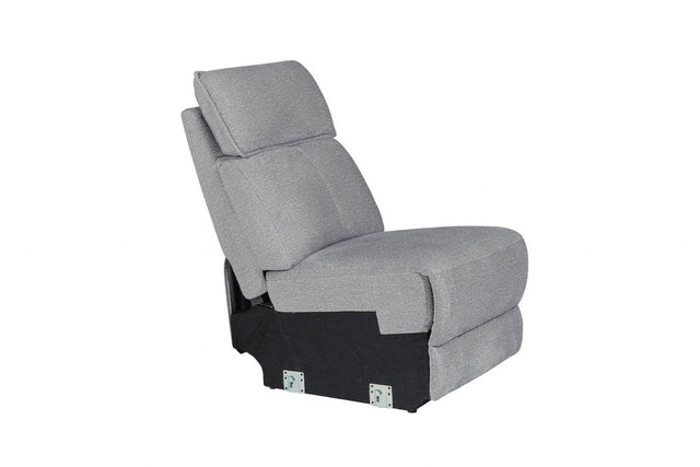 Greige Fabric Armless Sectional Modular Seat