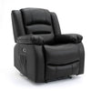 Black Leather Effect Electric Recliner Sofa Armchair
