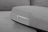 Grey Fabric Pillow Back Corner Sofa Left Hand Facing