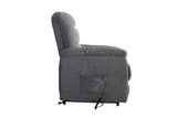 Grey Fabric Lift and Rise Recliner Chair with Lumbar Support