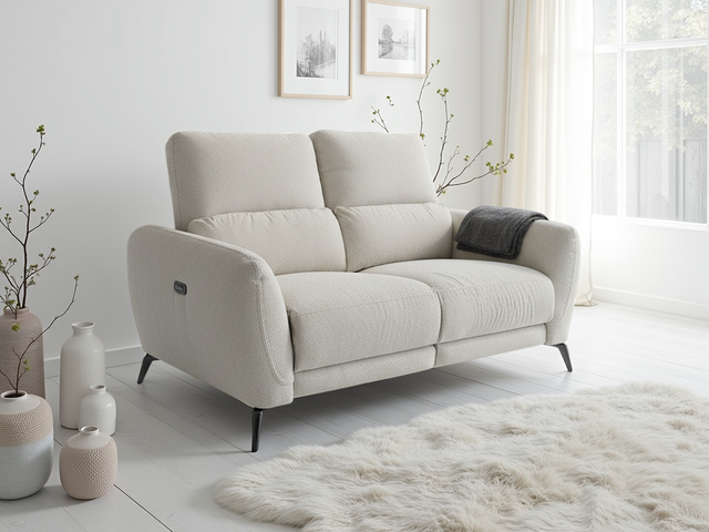 Sorrento Electric Recliner Beige 2 Seater - Ready2Go Furniture