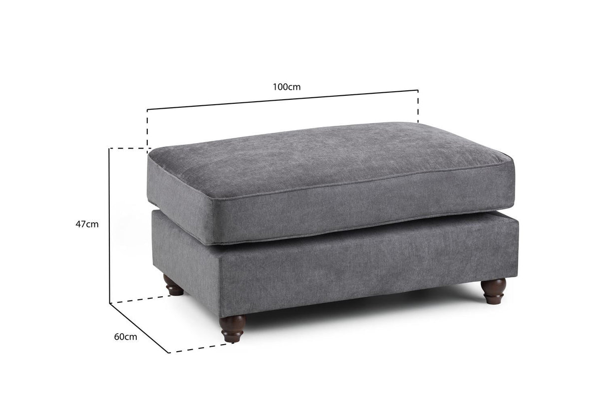 Windsor Fullback Sofa Stone Footstool