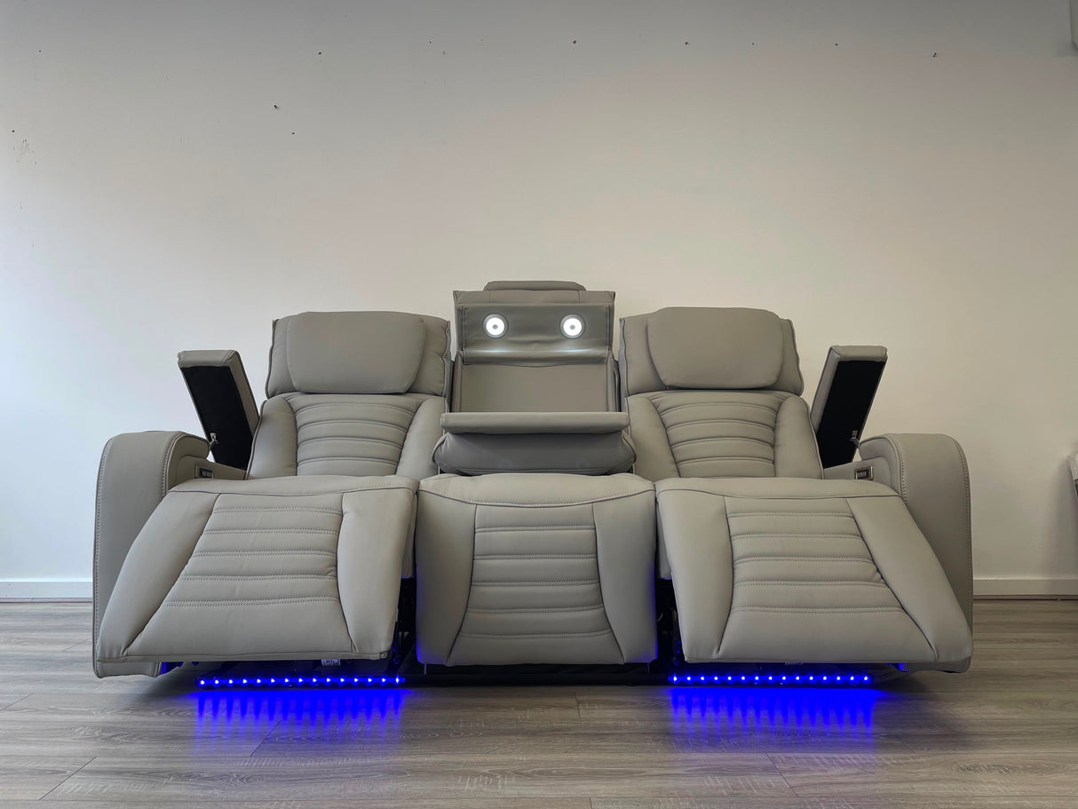 Hermes 3+2 Electric Recliner Sofa Set with LED Lights & Wireless Charging